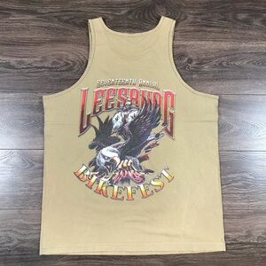 Leesburg Florida Motorcycle Bikefest 2013 Seventeenth Annual Tan Tank Top Sz XL